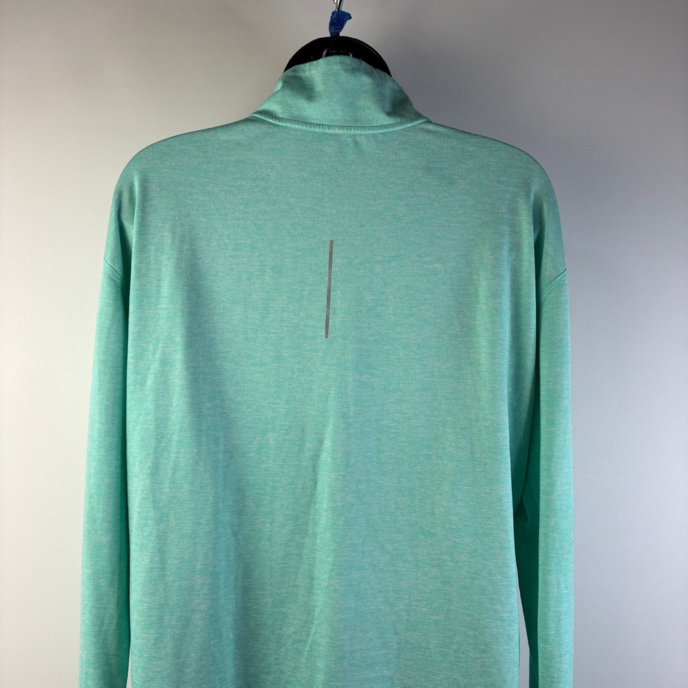 Nike Running Dri-FIT Womens Quarter Zip Pullover Teal Heather Thumbholes Medium - Picture 13 of 16